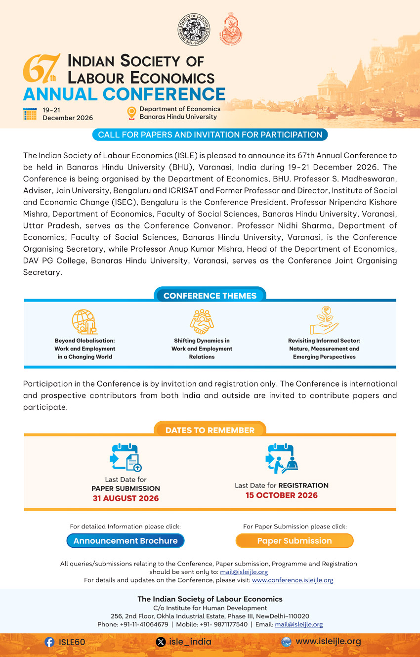 Call for Papers:66th ISLE Annual Conference: Call for Papers and Invitation for Participation